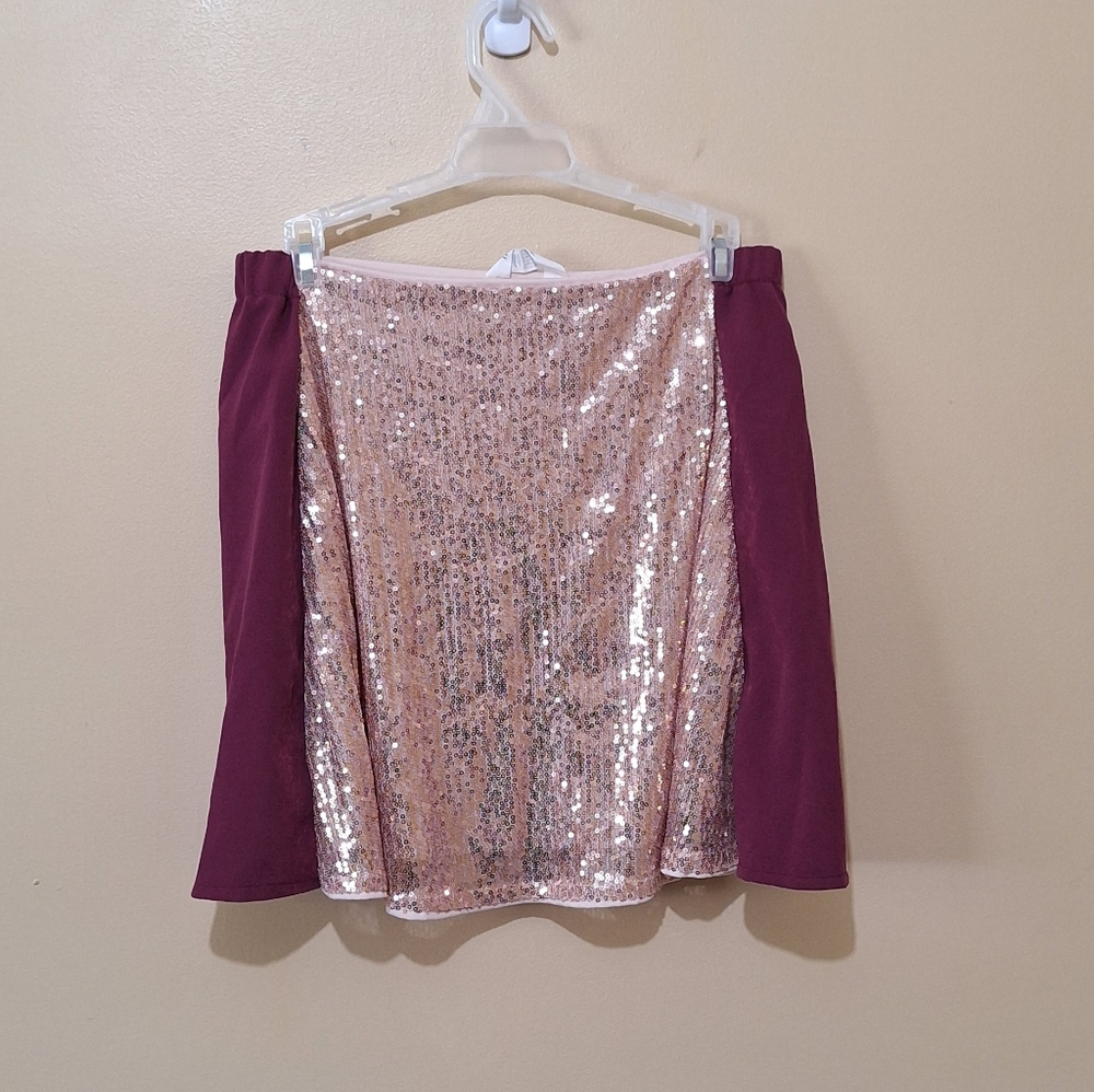 H&M Sequin Colour Block Skirt